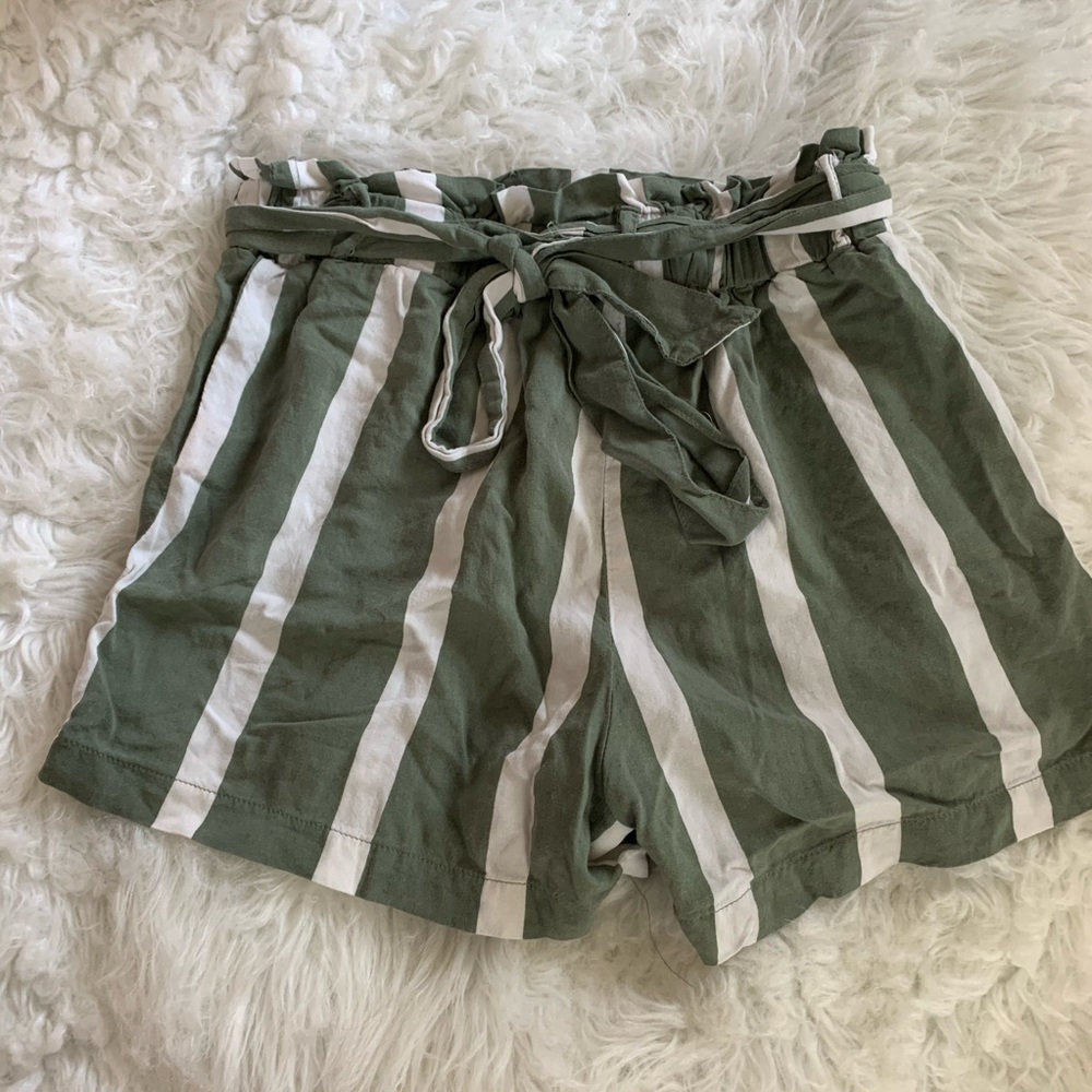 Paper bag waist summer shorts